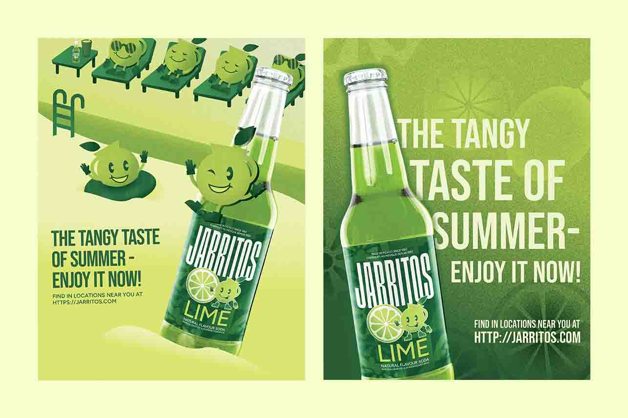 Jarritos rebrand for print poster ads