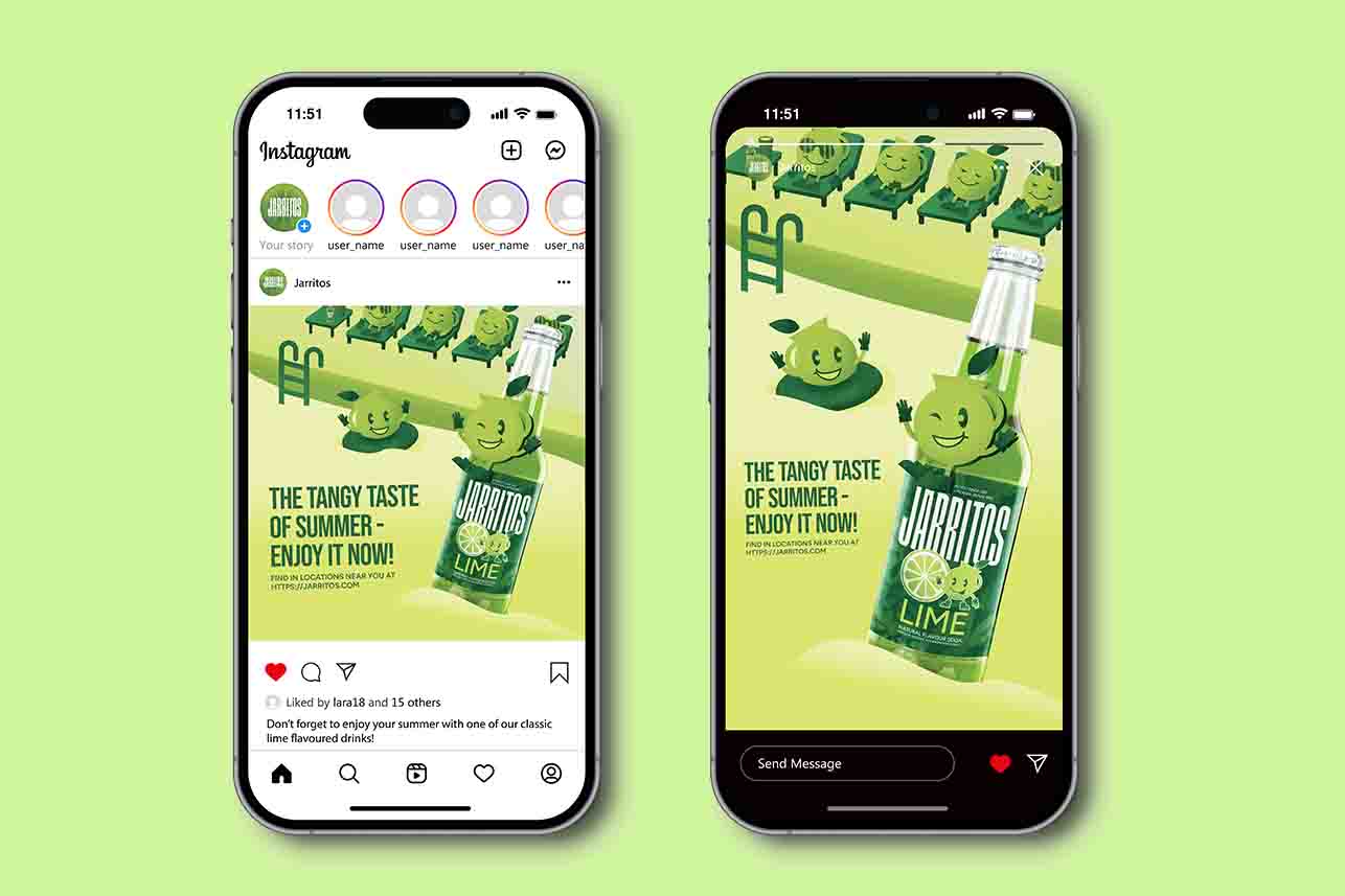 Jarritos rebrand for instagram ads