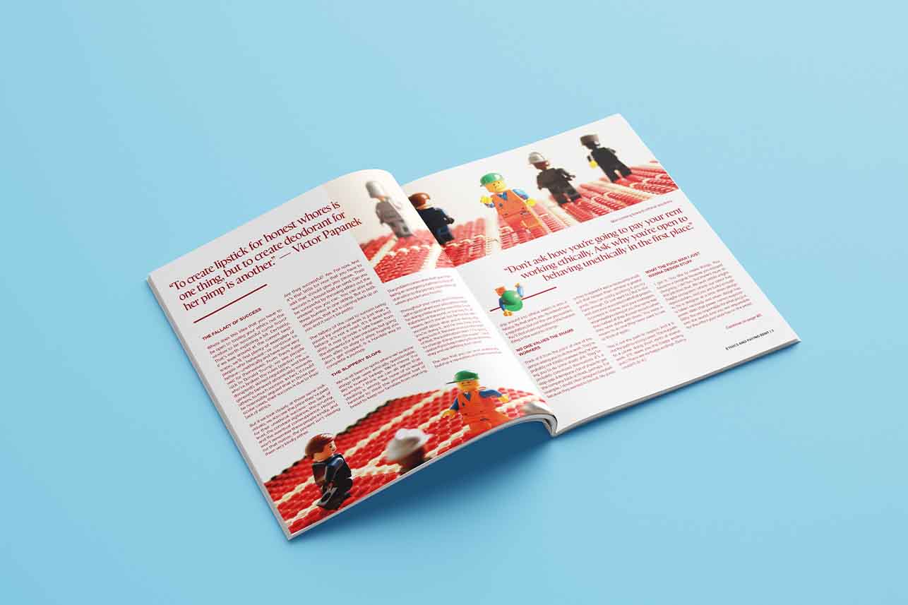 Visual metaphor magazine mockup