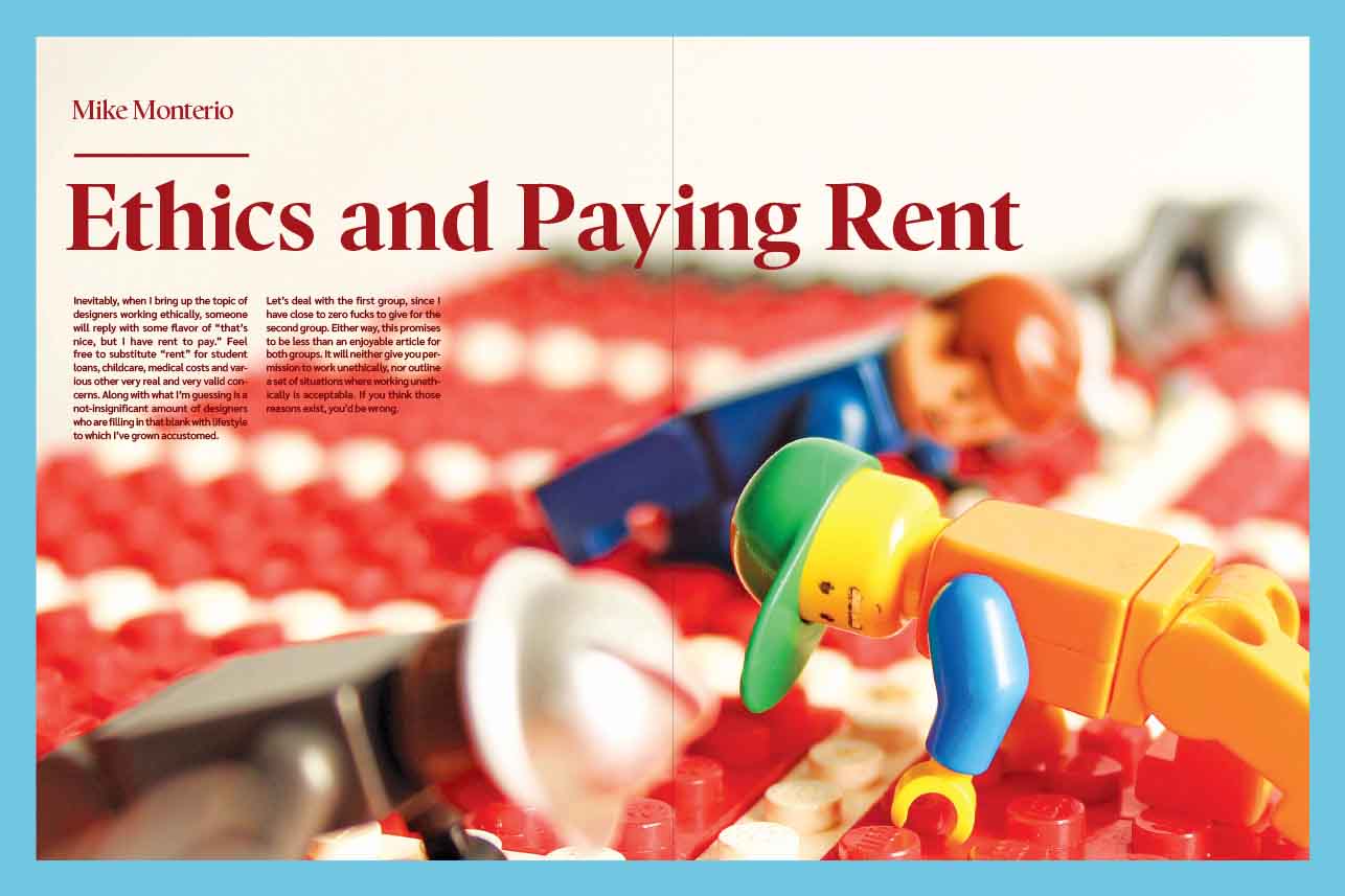 Visual metaphor magazine intro page
