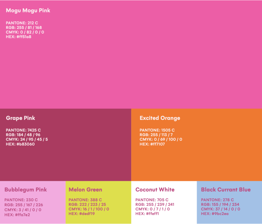 MoguMogu Brand colors